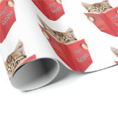 Kat lezen rood boek cadeaupapier (Rol Hoek)