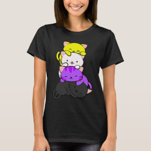Kat  LGBTQ Aseksuele Pride Vlag  Kitty Poes T-shirt