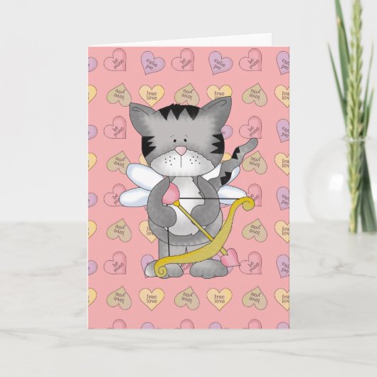 kat lief valentijn feestdagen kaart (Voorkant)