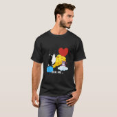 kat, liefde,grappig,muis,schaak t-shirt (Voorkant volledig)