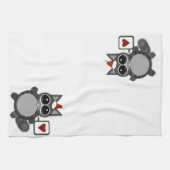 Kat Liefde voor de Feestdagen! Theedoek (Horizontaal)