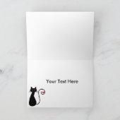 Kat liefde wenskaart kaart (Binnen)