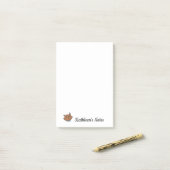 Kat-liefdesnotities | Tekst aanpassen | Bruine kat Post-it® Notes (Op bureau)