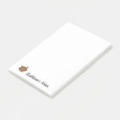 Kat-liefdesnotities | Tekst aanpassen | Bruine kat Post-it® Notes (Schuin)