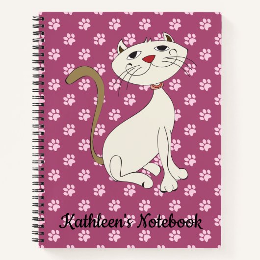 Kat-liefdesnotities | Tekst aanpassen | PAARS Notitieboek (Voorkant)