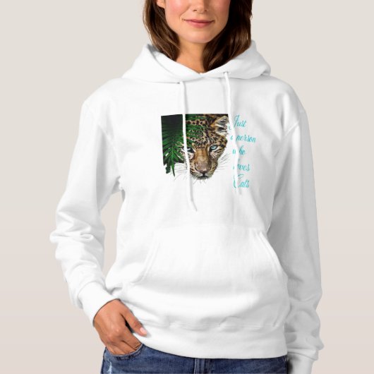 Kat liefhebbend hoodie (Voorkant)