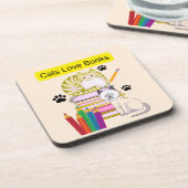 Kat Liefhebber Boeken Bier Onderzetter (Linkerzijde)