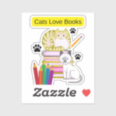 Kat Liefhebber Boeken Sticker (Vel)