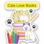 Kat Liefhebber Boeken Sticker (Voorkant)