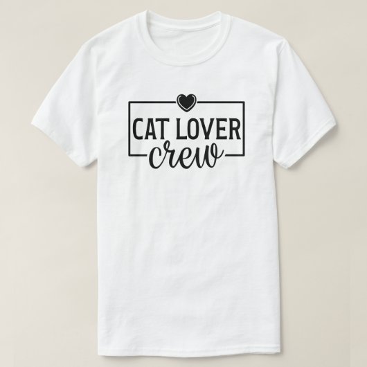 Kat Liefhebber Crew Grappige Kat T-shirt (Design voorkant)
