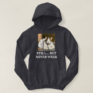 Kat Liefhebber Donkergrijs Aangepaste Witte Tekst  Hoodie