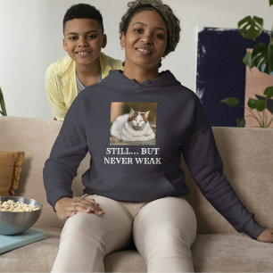 Kat Liefhebber Donkergrijs Aangepaste Witte Tekst  Hoodie