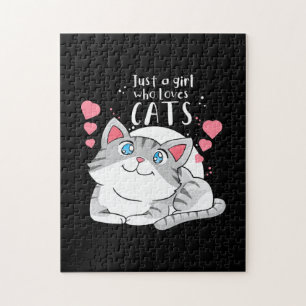 Kat Liefhebber Gewoon Een Meisje Dat Van Katten Ho Legpuzzel