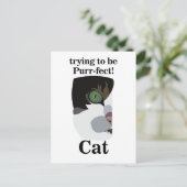 Kat Liefhebber Grappig Briefkaart (Staand voorkant)