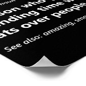 Kat Liefhebber Grappige Cattrovert Definitie Kitty Poster (Hoek)