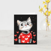 Kat Liefhebber Hart Meisjes Kitten Valentijnsdag D Kaart (Gele Bloem)