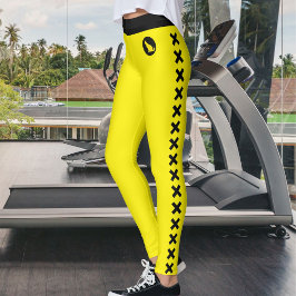 Kat Liefhebber Huisdier Moeder Geel Zwart Patroon  Leggings