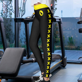 Kat Liefhebber Huisdier Moeder Geel Zwart Patroon  Leggings