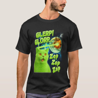 Kat Liefhebber Kat Alien Meme Grappig Humor Glerp T-shirt