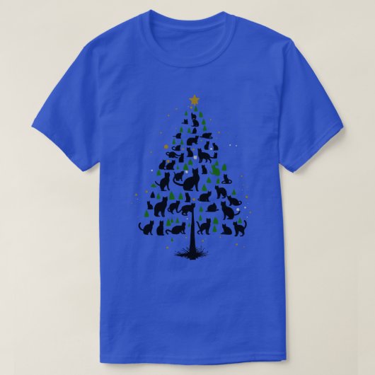Kat Liefhebber Kerstboom 1 T-shirt (Design voorkant)