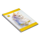 Kat liefhebber Moeder Foto geel Notitieboek (Rechterzijde)
