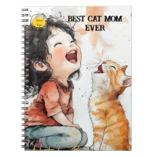 Kat liefhebber Moeder Foto oranje Notitieboek