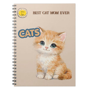 Kat liefhebber Moeder Foto oranje Notitieboek