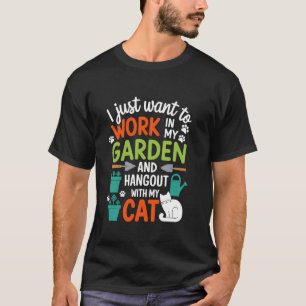 Kat liefhebber Plant liefhebber voor tuinders Grap T-shirt