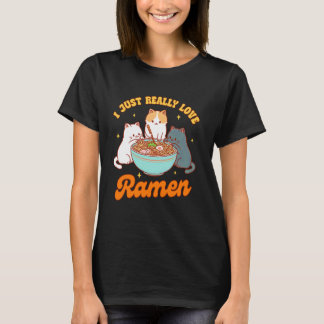 Kat Liefhebber Ramen Noedel Japans Ik Hou Gewoon E T-shirt