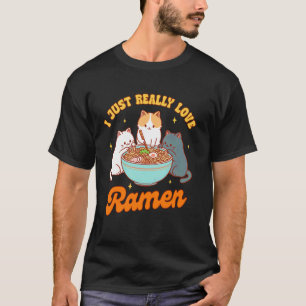 Kat Liefhebber Ramen Noedel Japans Ik Hou Gewoon H T-shirt