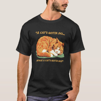 Kat Liefhebber Slapende Kat, Een Kat Moet Grappige T-shirt