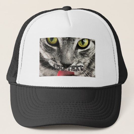 Kat Liefhebber Verschrikkelijke Blik met TEKST TOE Trucker Pet (Voorkant)