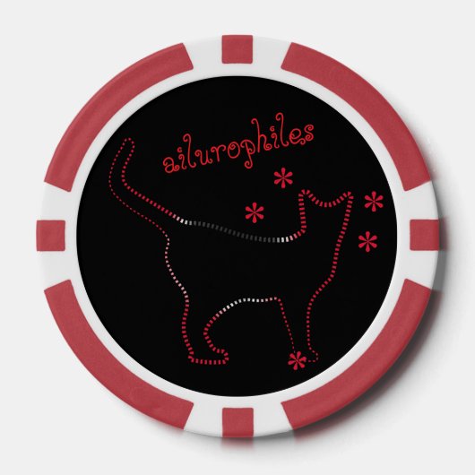 Kat liefhebbers ailurofielen poker chips (Voorkant)