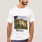 Kat-liefhebbers cadeau, aangepaste katfoto, persoo t-shirt (Voorkant)