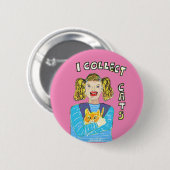 Kat-liefhebbers cadeau eigenaar katten nieuwe katt ronde button 5,7 cm (Voorkant /achterkant)