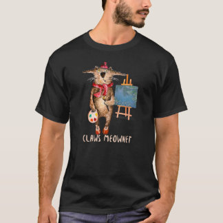 Kat Liefhebbers en Kunstenaars Klauwen Meownet Gra T-shirt