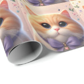 Kat Liefhebbers Moppige Kitten Inpakpapier (Rol Hoek)