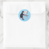 Kat liefhebbers Tuxedo kat Ronde Sticker (Tas)