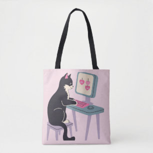 Kat liefhebbers Tuxedo kat  Tote Bag
