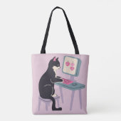 Kat liefhebbers Tuxedo kat Tote Bag (Achterkant)