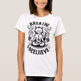 Kat liefhebbers -yoga- t-shirt