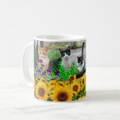 Kat Liefhebbers / Zonnebloemen en Katachtigen Koffiemok (Voorkant links)