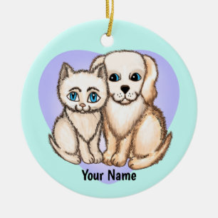 Kat Liefheeft Hond Keramisch Ornament