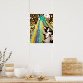 Kat ligt in Mayan Mexican hammock Poster (Keuken)