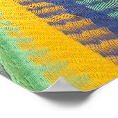 Kat ligt in Mayan Mexican hammock Poster (Hoek)