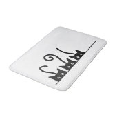 Kat lijn tekening. Drie katjes. Wereld Kattendag. Badmat (Gekanteld)