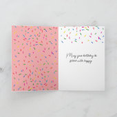 Kat likt een verjaardagscupcake kaart (Binnen)