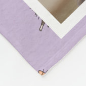 Kat Lila Fotocollage Modern Paars Fleece Deken (Hoek)