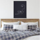  Kat Line Art Poster Canvas Afdruk (Insitu (Slaapkamer))