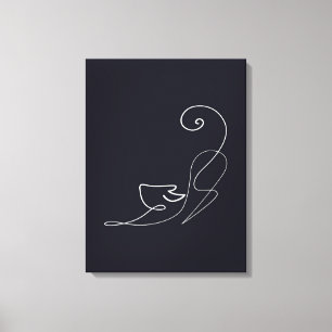 Kat Line Art Poster Canvas Afdruk